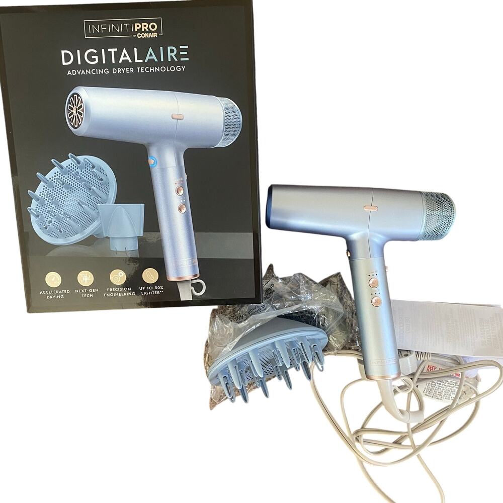 Conair Infiniti Pro DigitalAire Hair Dryer Blow Dryer Diffuser Attachments